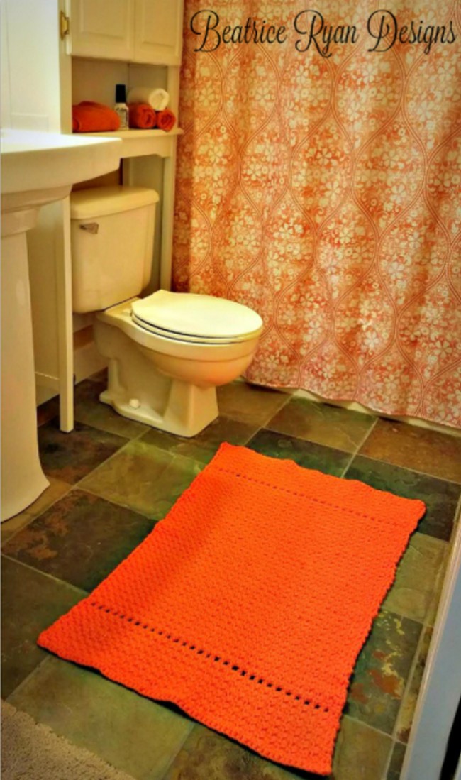 Orange Squeeze Indoor Outdoor Crochet Rug