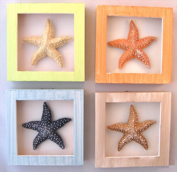 Sea inspired coastal shadow boxes