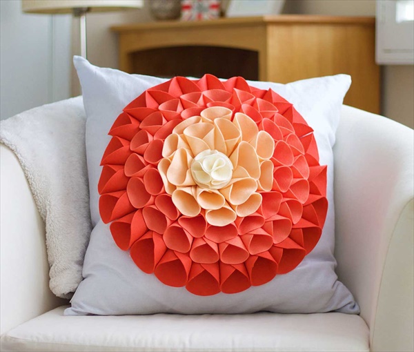 Vibrant and Bold Color Floral Pillow