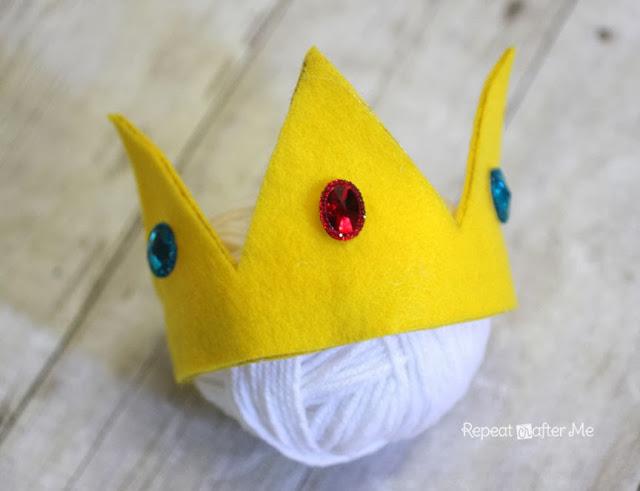 No-Sew Peach Felt Crown