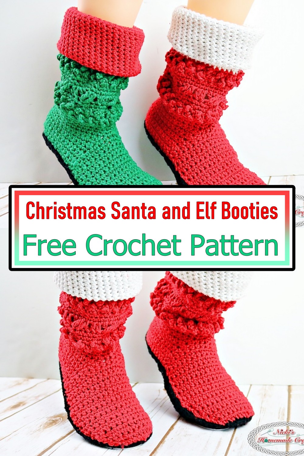 Christmas Santa and Elf Booties