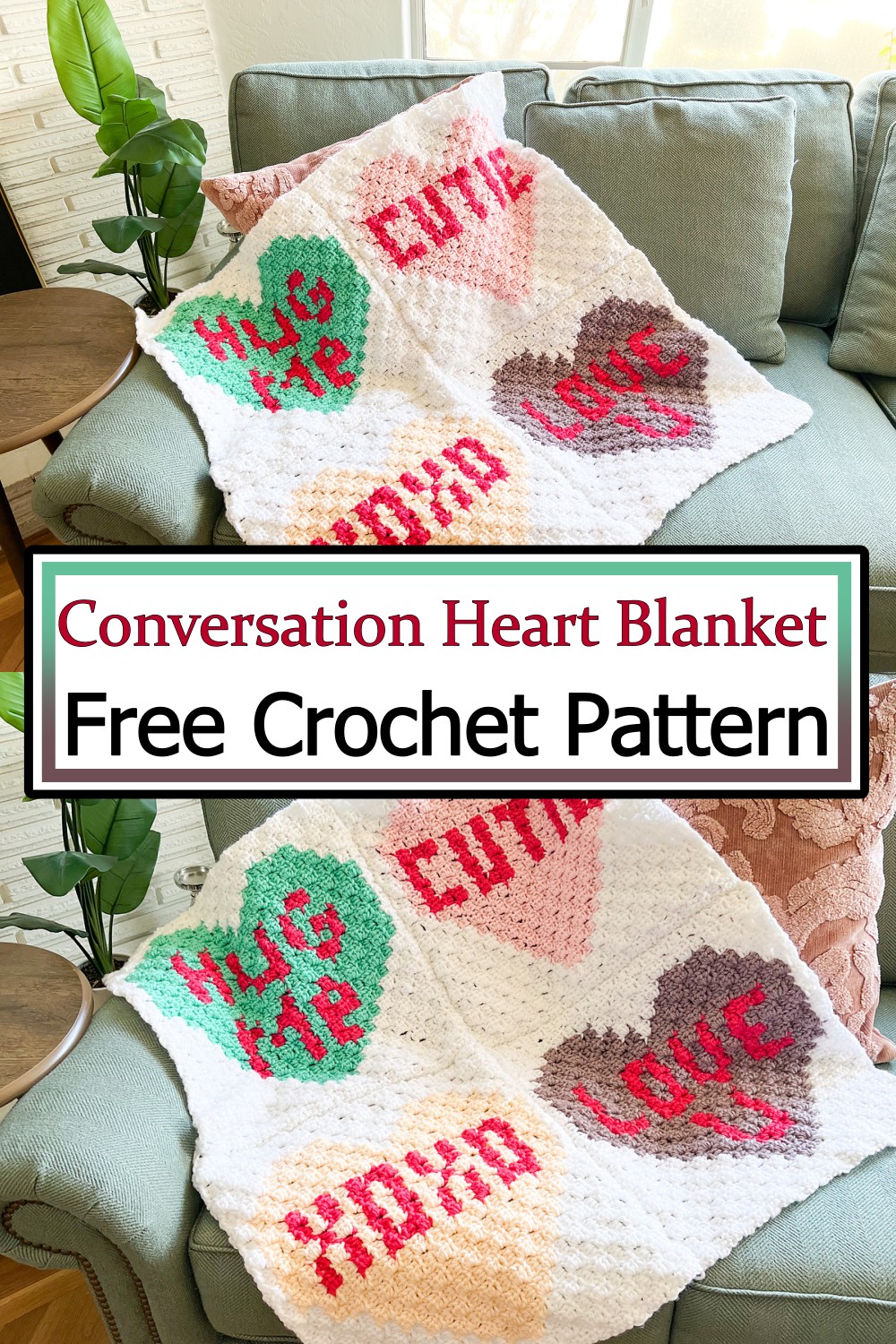 Conversation Heart Blanket