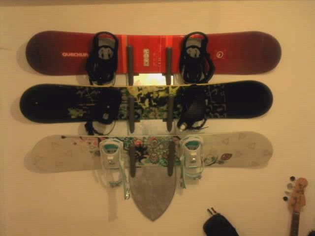 DIY Snowboard Wall Rack