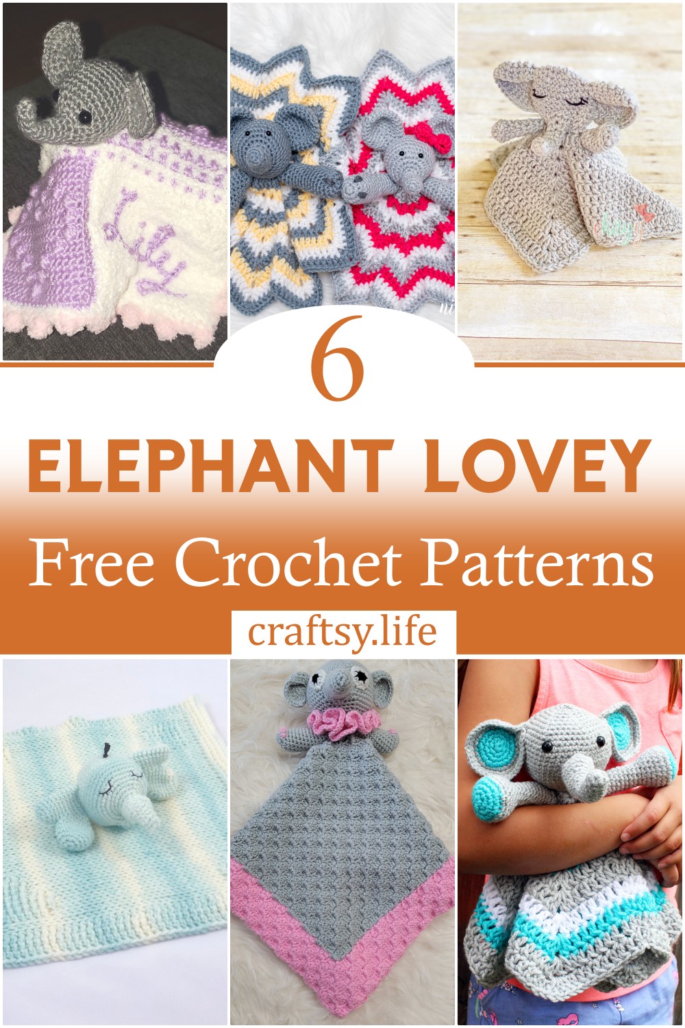 Free Crochet Elephant Lovey Patterns 1