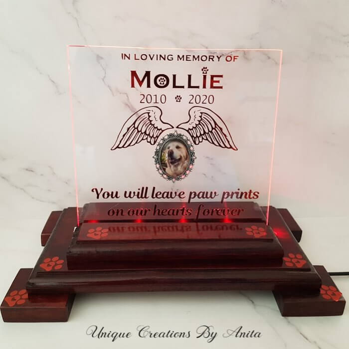 LED Pet Memorial Plaque