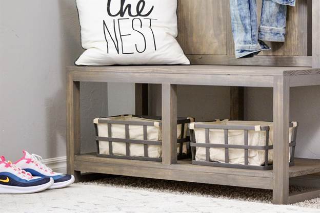 Modern Hall Tree Bench DIY