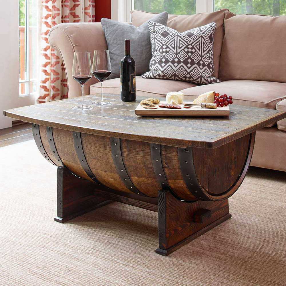 DIY Barrel Coffee Table