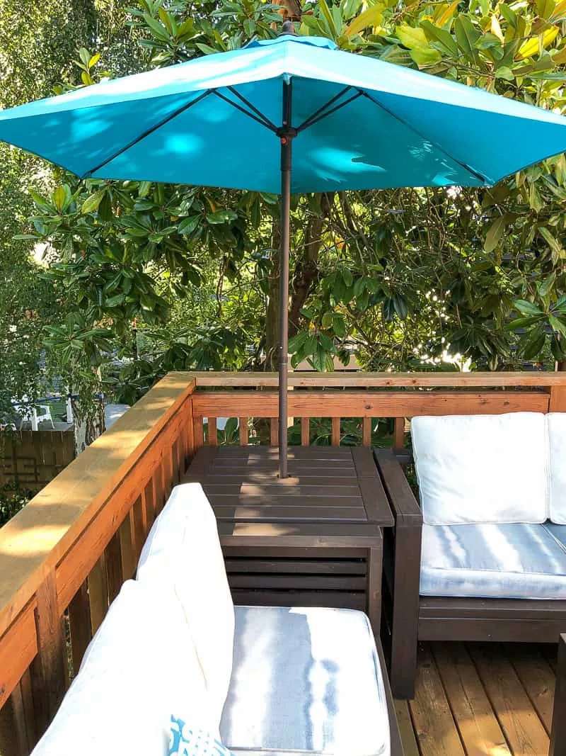 DIY Umbrella Stand Table