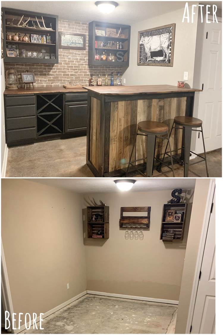 Basement Dry Bar DIY