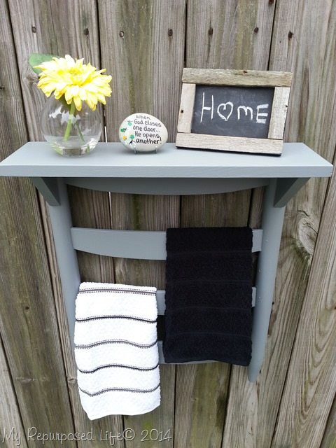 Chair Back Towel Rack DIY