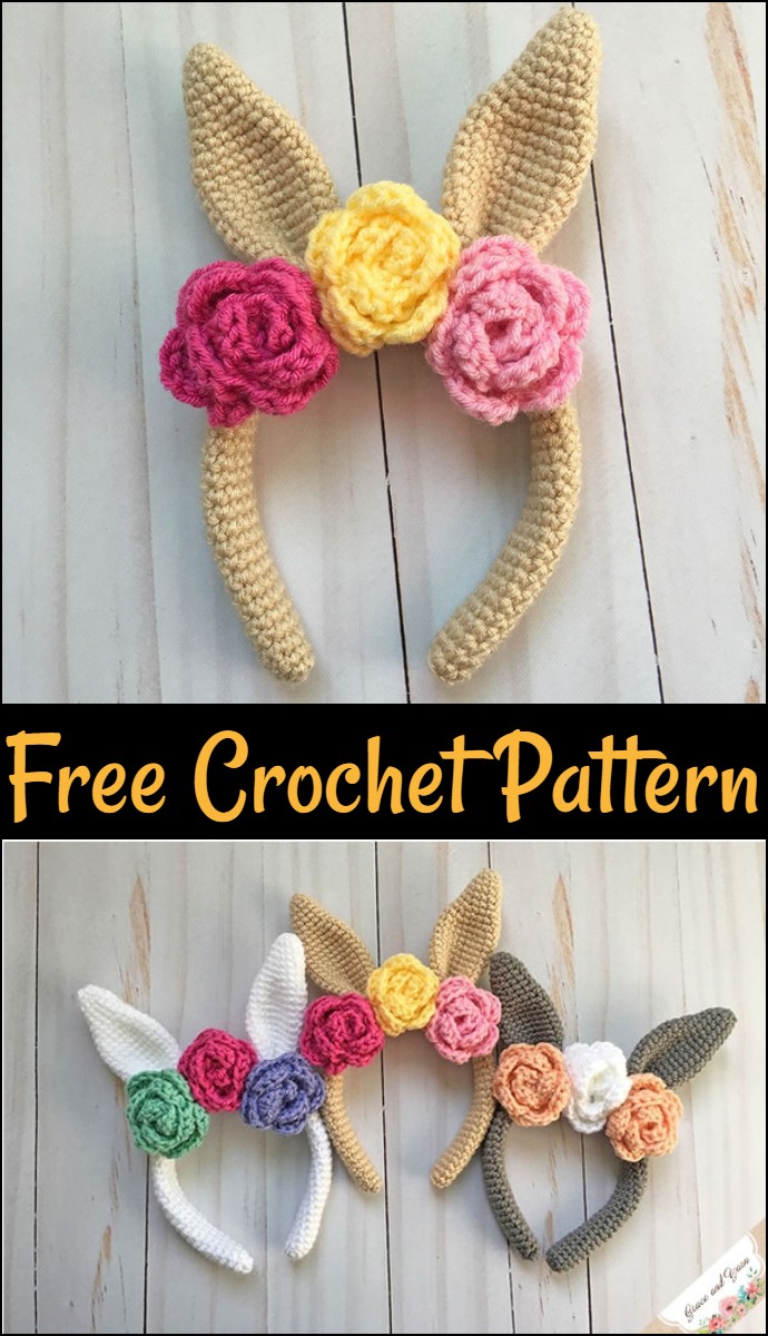 Crochet Bunny Headband Pattern