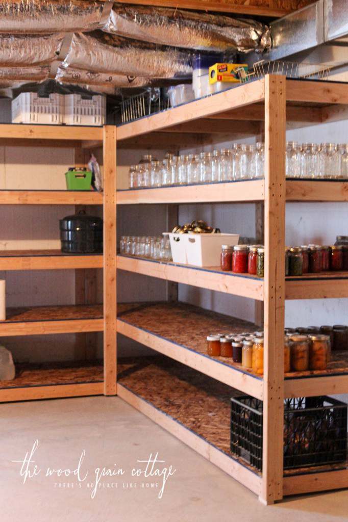 DIY Basement Storage Shelves