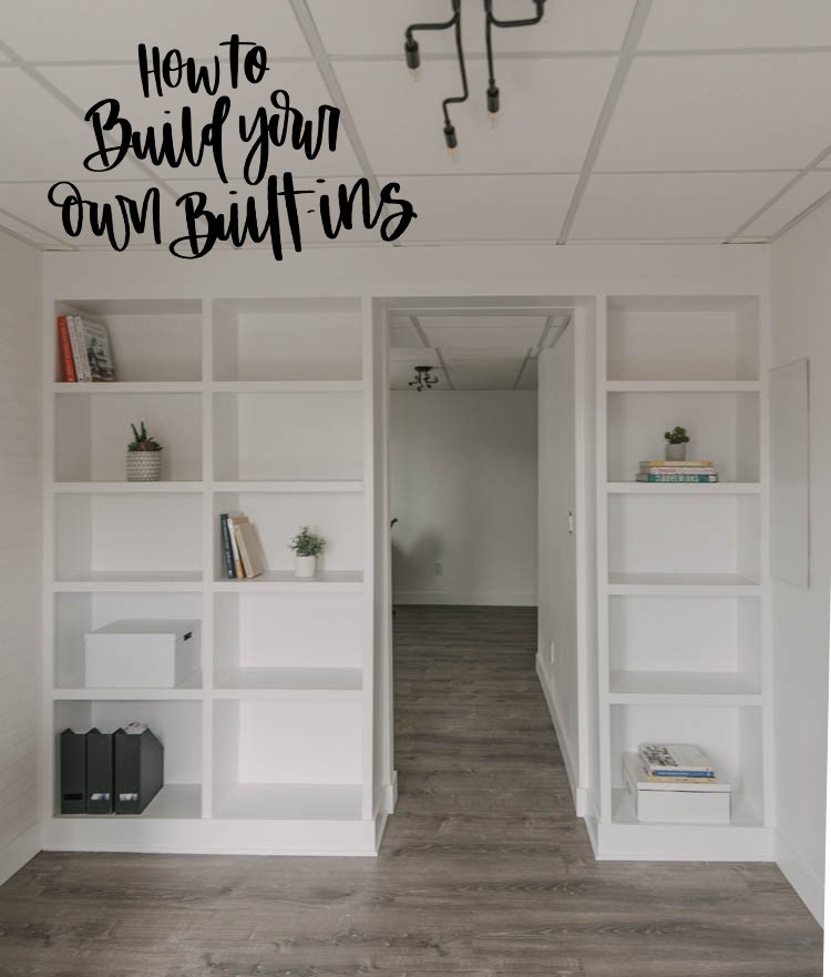 DIY Built In Shelving