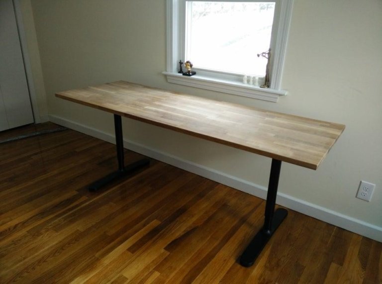 DIY Butcher Block Countertop Table