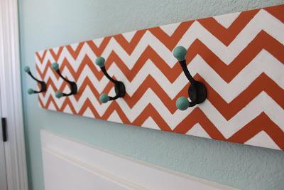 DIY Chevron Coat Rack