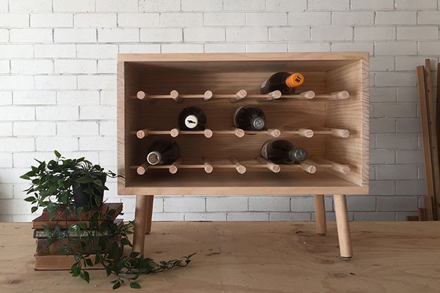 DIY Dowel Wine Rack