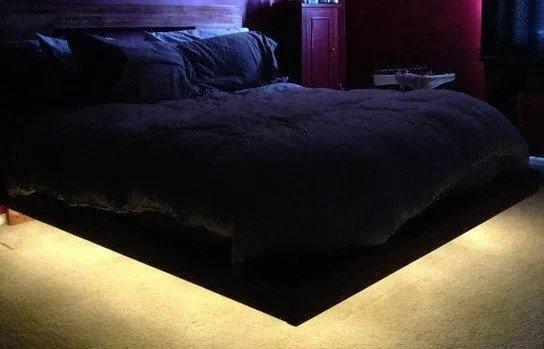 DIY Floating Bed With LED lighting