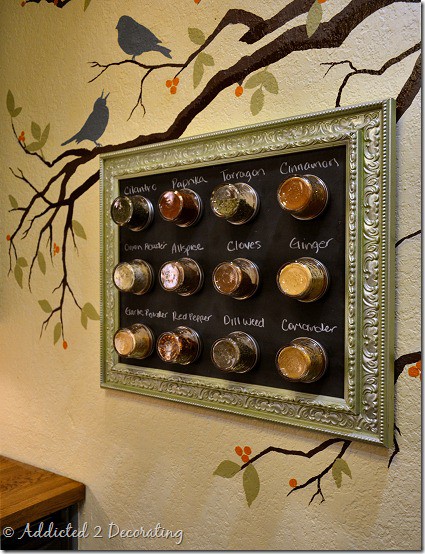 DIY Magnetic Spice Rack