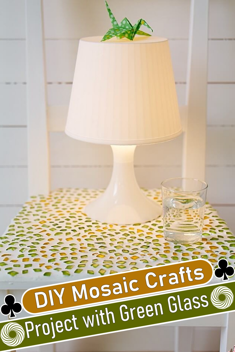 DIY Mosaic Crafts Project with Green Glass