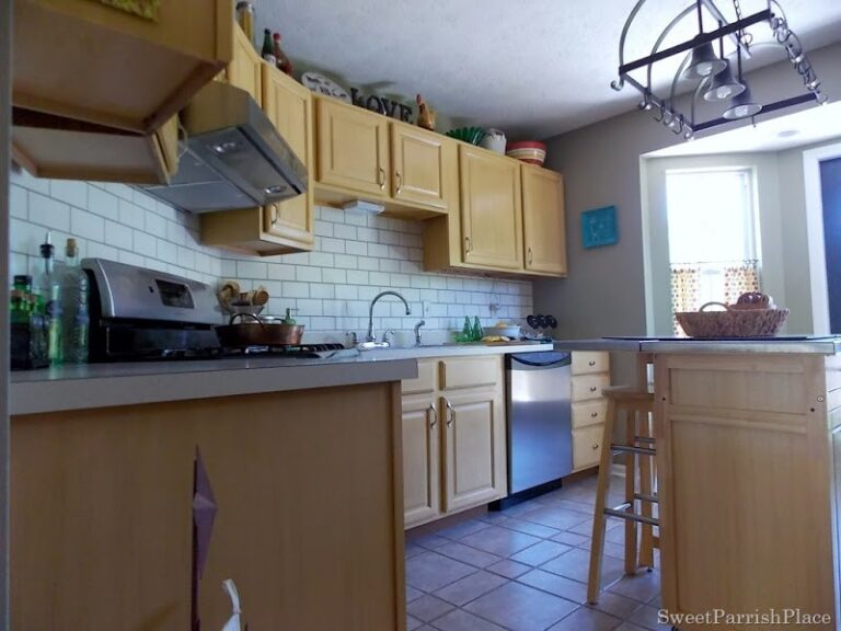 DIY Painted Subway Tile Backsplash