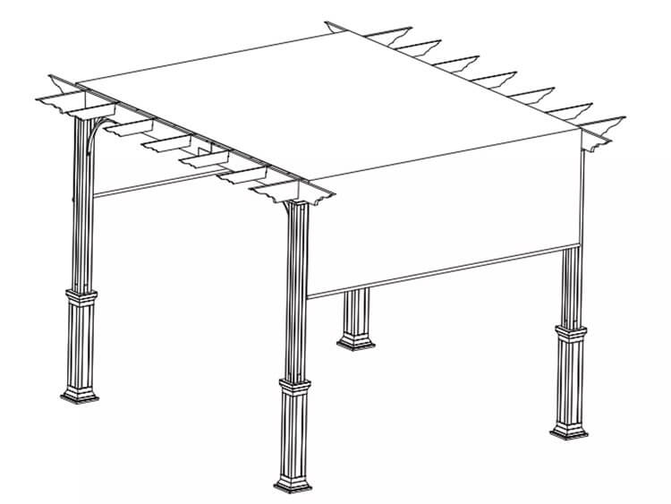 DIY Pergola Plan With Canopy