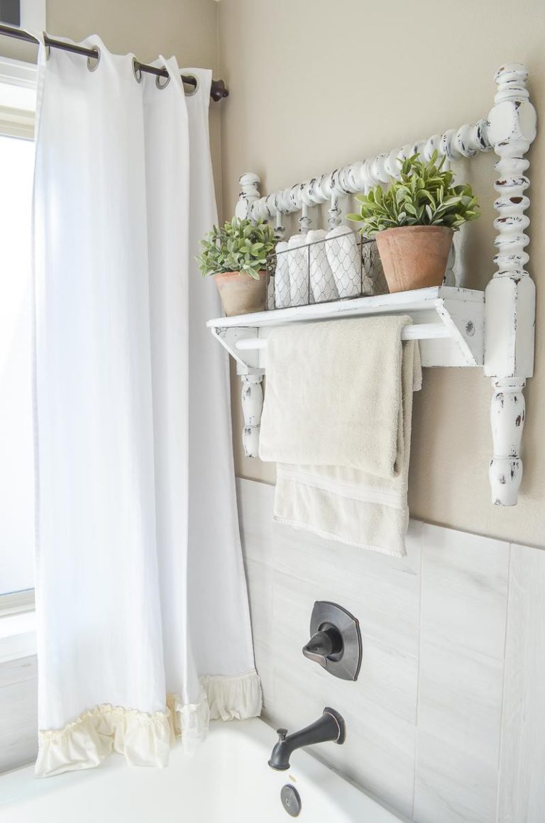 DIY Towel Bar Bed Frame