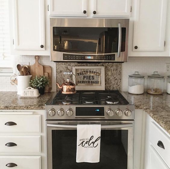 Farmhouse Kitchen With Mini Storage Jars