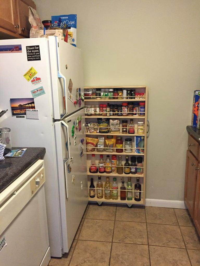 Hidden Fridge Gap Slide Out shelf