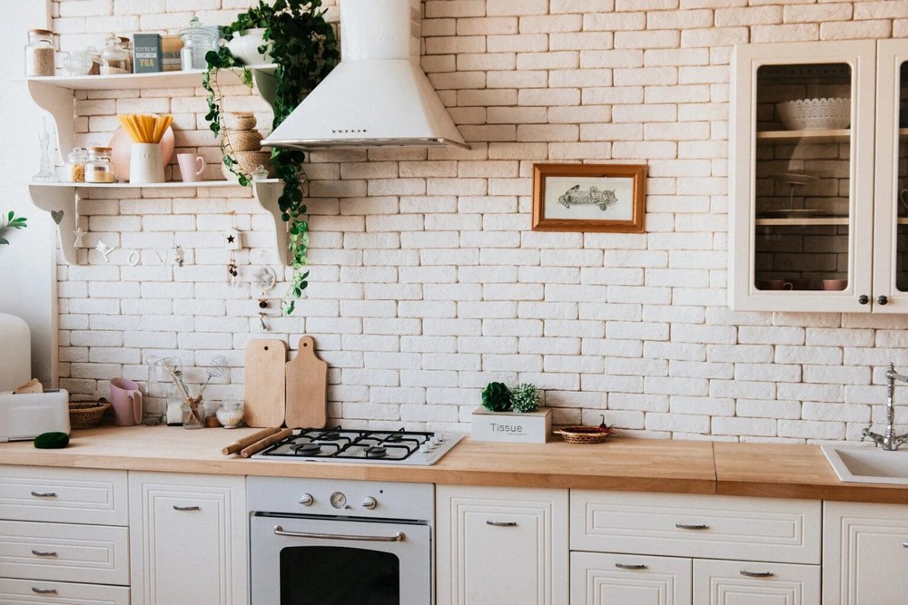 Modern Kitchen With Wooden Decor