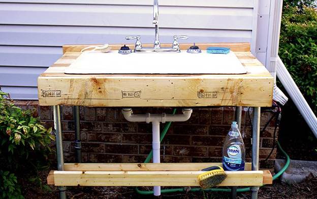 Outdoor Garden Sink DIY