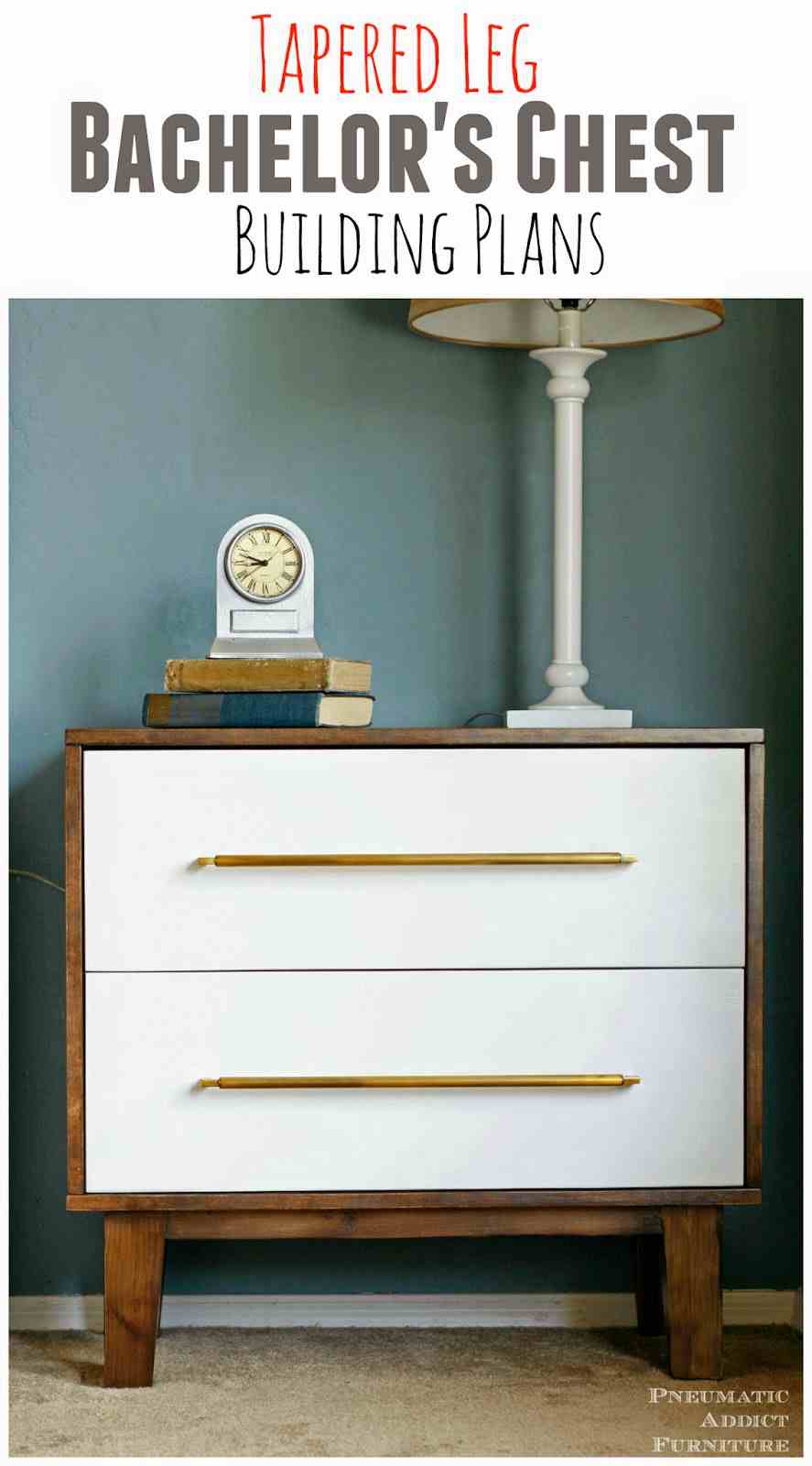 Tapered Leg Bachelor's Chest Nightstand