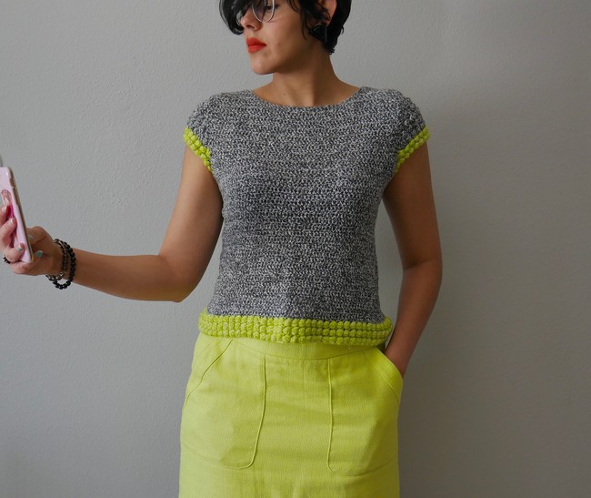 A Bobble In Time Top Free Crochet Pattern