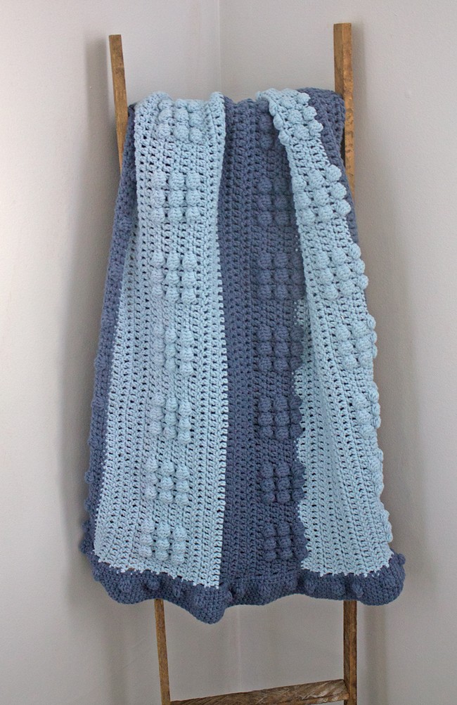 Blue Bobble Baby Blanket