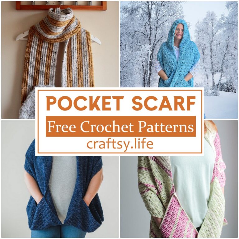 Crochet Pocket Scarf Patterns