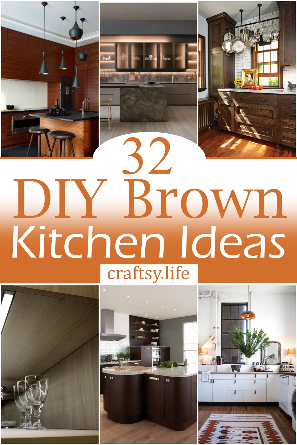 DIY Brown Kitchen Ideas 1