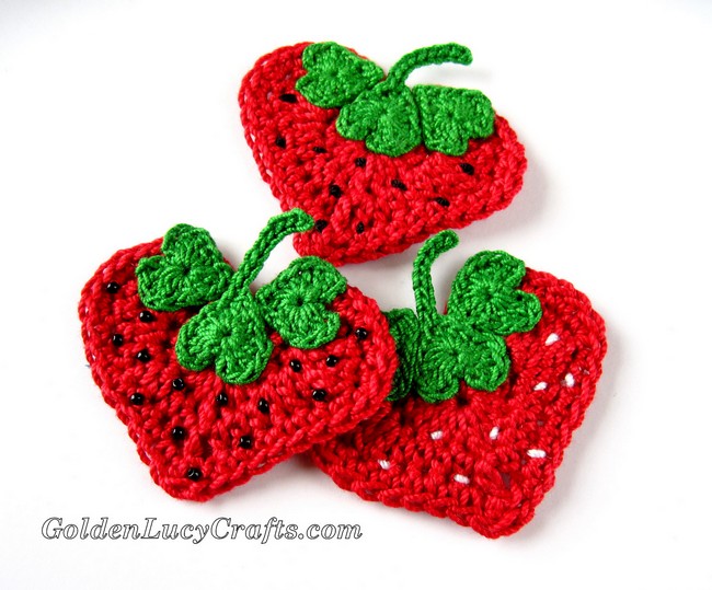 Heart Strawberry Applique