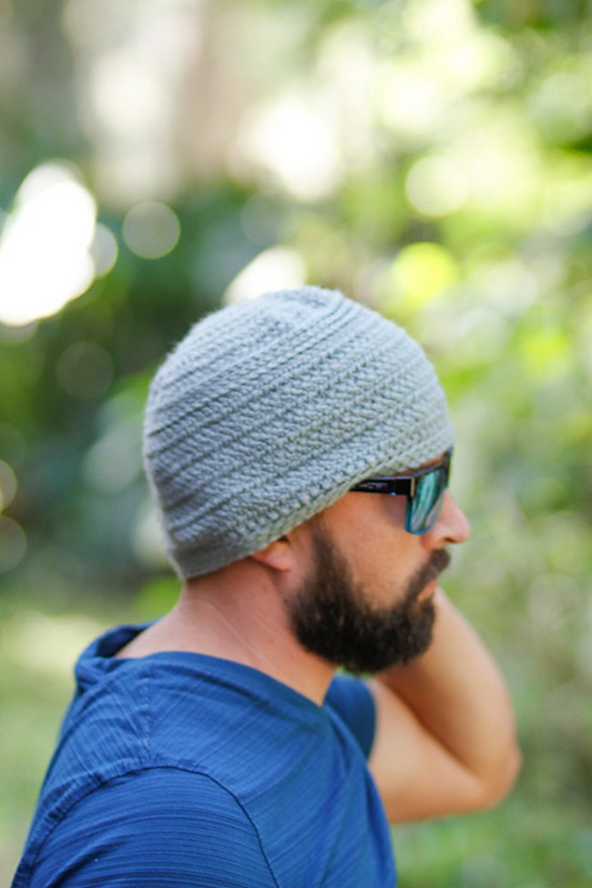 Herringbone Stitch Mens Hat