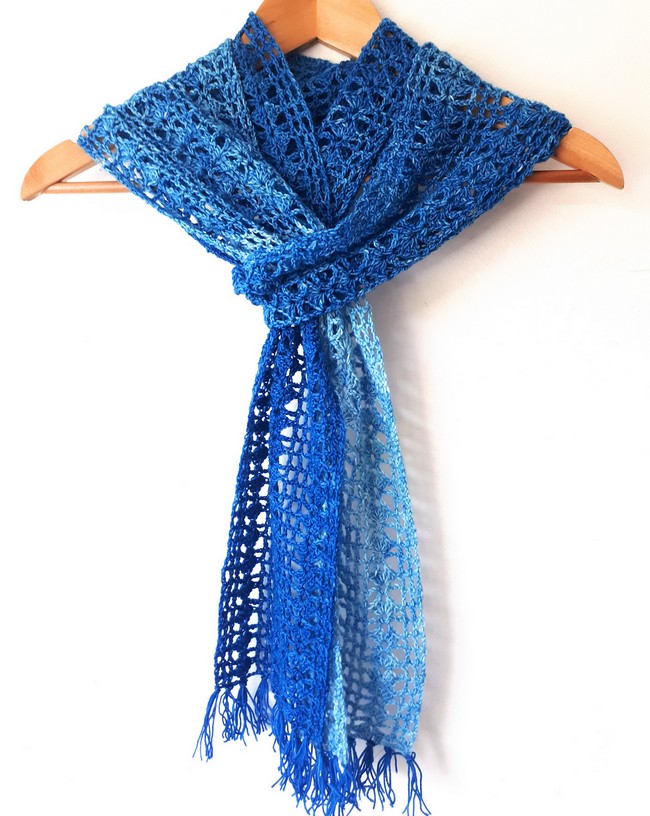 Indigo One Skein Scarf