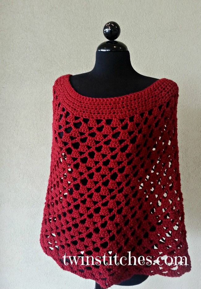 Lacey Trellis Spiral Poncho