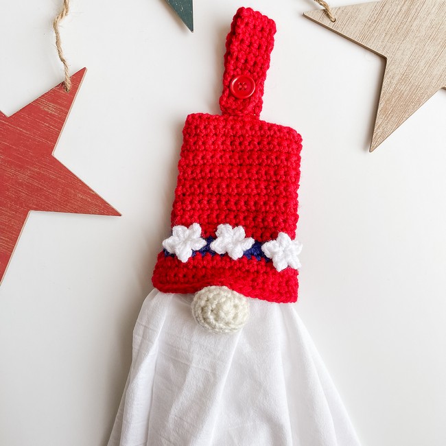 Patriotic Gnome Towel Topper