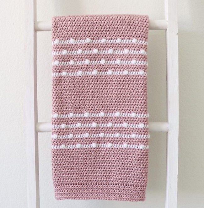 Polka Dot Lines Baby Blanket