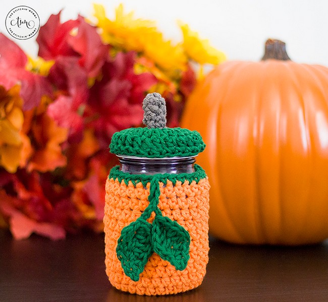 Pumpkin Mason Jar Cozy