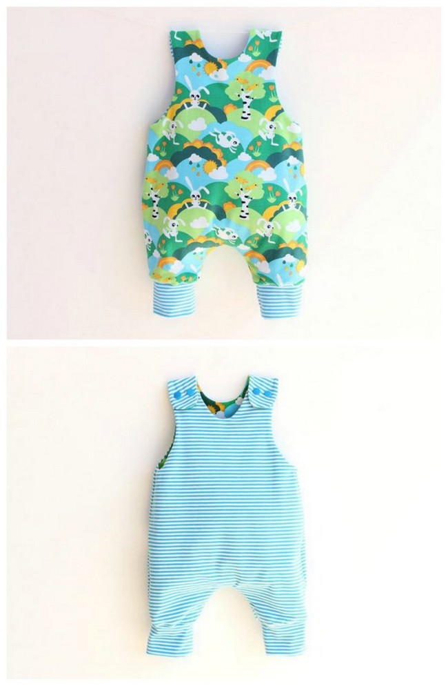 Reversible Baby Romper Sewing Pattern