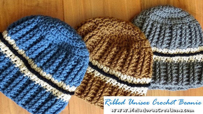 Ribbed Unisex Crochet Beanie