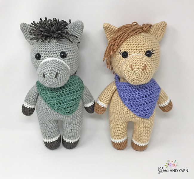 Amigurumi Horse and Donkey