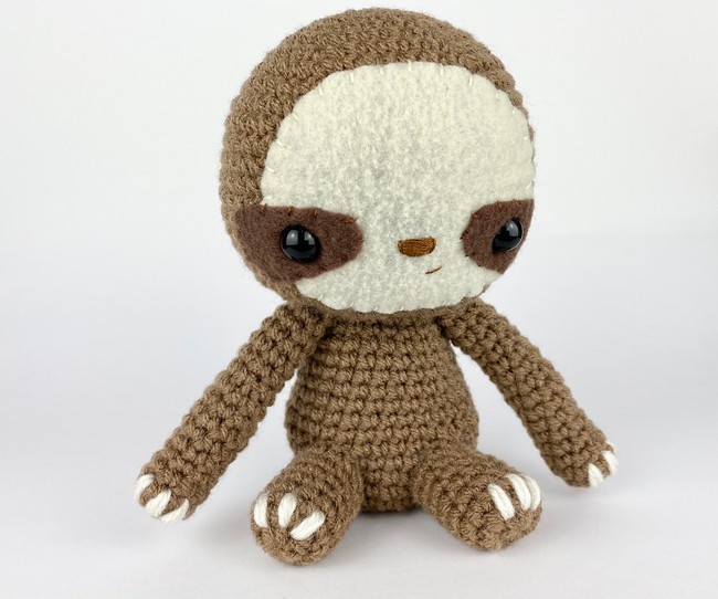 Amigurumi Sloth with Felt Face