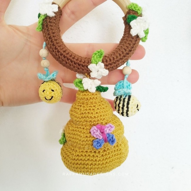 Beehive Baby Rattle