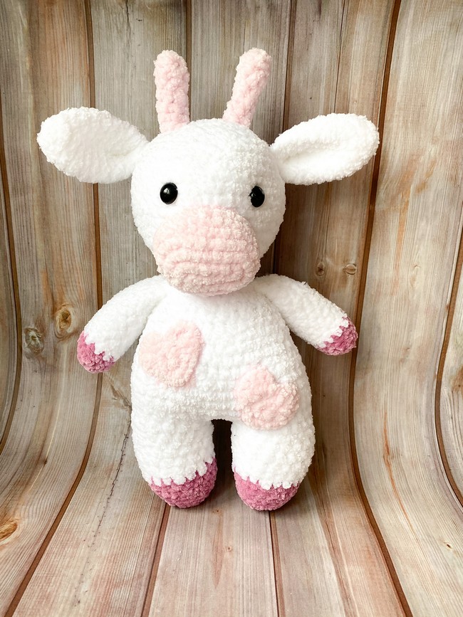 Plush Strawberry Cow