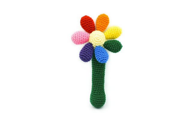 Rainbow Flower Baby Rattle