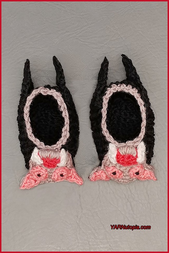 Vampire Bat Baby Booties